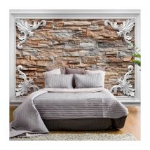 Papier Peint "Brick in the Frame Brown" 245 x 350 cm