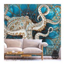 Papier Peint "Zen Octopus" 140 x 200 cm