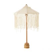 Paris Prix - Parasol Déco Franges 'Tumanggal' 84cm Crème