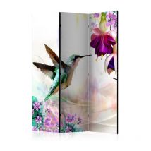Paravent 3 Volets "Hummingbirds & Flowers" 135x172cm