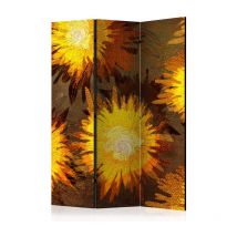 Paravent 3 Volets "Sunflower Dance" 135x172cm