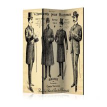 Paris Prix - Paravent 3 Volets 'Vêtements Pour Homme' 135x172cm