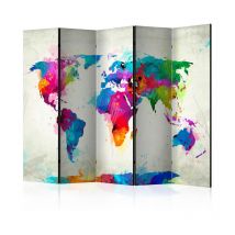 Paravent 5 Volets "The Map of Happiness" 172x225cm