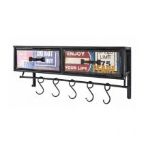 Patère Murale Vintage 'Owen' 77cm Noir