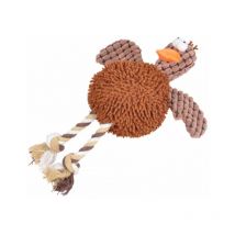 Peluche pour Chien "Canard" 28cm Marron