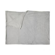 Plaid Microfibre 'Roméo' 120x150cm Gris Clair