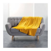 Plaid Uni en Flanelle "Flanou" 125x150cm Jaune