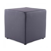 Pouf Carré Design "Cube" 41cm Noir