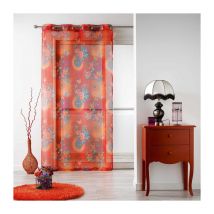 Rideau Voilage à Œillets 'Fantasia' 140x280cm Orange