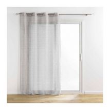 Rideau Voilage à Œillets 'Sunline' 140x240cm Anthracite & Or