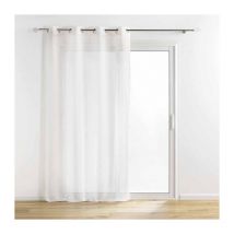 Rideau Voilage à Œillets 'Sunline' 140x240cm Blanc & Or