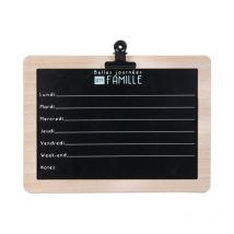 Semainier en Ardoise 'Famille' 30cm Noir