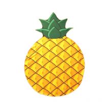 Serviette de Plage 'Ananas' 150cm Jaune & Vert