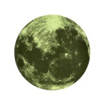 Sticker Mural Phosphorescent "Lune" 25cm Vert