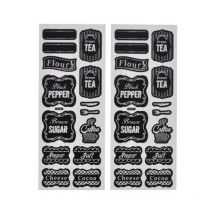 Stickers Ardoise 'Cuisine' 10x25cm Noir