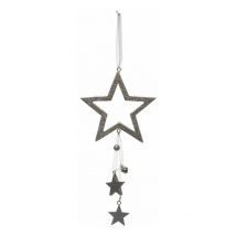 Sujet De Noël étoile polaire 24cm Argent - Paris Prix