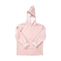 Sweat à Capuche Enfant 'Plaid' 66cm Rose