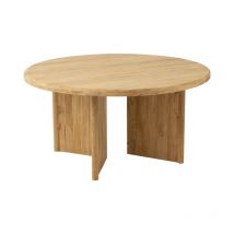 Table à Manger Ronde "Teck" 150cm Naturel