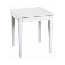 Table d'Appoint Carrée en Bois "Elsa" 51cm Blanc
