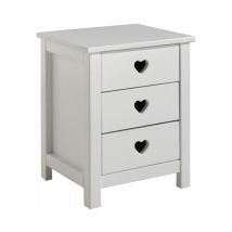 Table de Chevet Enfant "Amori" 50cm Blanc