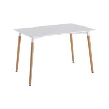 Table de Repas Scandinave "Wyoming" 115cm Blanc