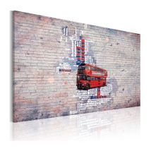 Tableau "Autour de la Grande Bretagne en Routemaster" 80 x 120 cm