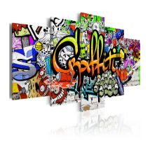 Paris Prix - Tableau Imprimé 'Artistic Graffiti' 100 x 200 cm
