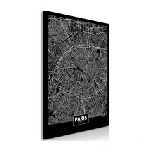 Tableau Imprimé "Dark Map of Paris" 60 x 90 cm