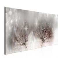 Tableau Imprimé "Drops of Dew Pink Narrow" 50 x 150 cm