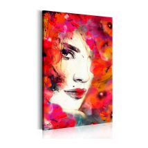 Tableau Imprimé "Femme dans Les Coquelicots" 40 x 60 cm