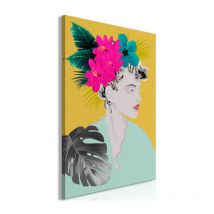 Tableau Imprimé "Flowers in the Hair" 60 x 90 cm