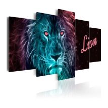 Tableau Imprimé "Neon King" 50 x 100 cm