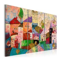 Tableau Imprimé "Picturesque Small Town" 80 x 120 cm