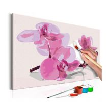 Tableau à Peindre Soi-Même 'Fleurs d'Orchidée' 40x60cm