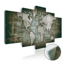Tableau sur Verre Acrylique "Acrylic Prints – Bronze Map III" 50 x 100 cm