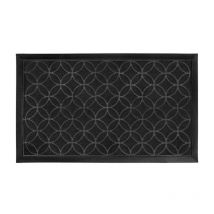 Tapis d'Entrée Rectangle "Emilio" 45x75cm Noir