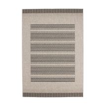 Tapis Imprimé Rayé "Stockholm" Argent 200 x 290 cm