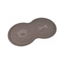 Tapis Repas pour Chien & Chat 'Double' 46cm Taupe