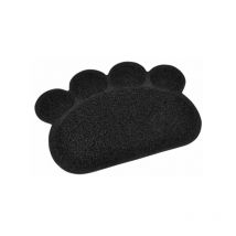 Tapis Repas pour Chien & Chat 'Pattes' 40cm Noir