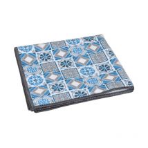 Torchon 'Carreaux de Ciment' 40x40cm Bleu & Gris