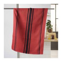 Torchon en Coton Tissé "Comptoir" 50x70cm Rouge
