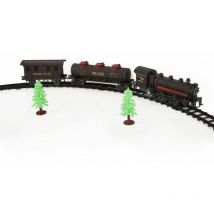Train De Noël électrique 17 Pièces 55cm Gris - Paris Prix