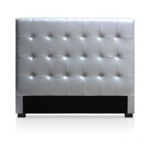 Paris Prix - Tête de Lit Capitonnée 'Amor' 160cm Argent