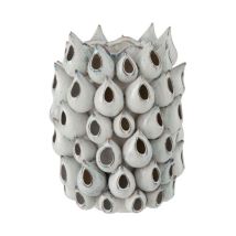 Vase Design "Anémone Céramique" 43cm Bleu