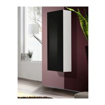 Paris Prix - Vitrine Murale Design 'Fly i' 126cm Noir & Blanc