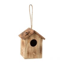 Volière à Oiseaux en Bois "Maison" 24cm Naturel