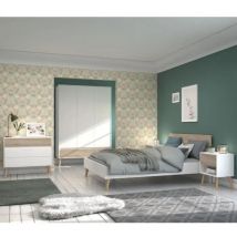 Parisot Aalborg Schlafzimmer-set Weiß Eiche 160x200 Cm