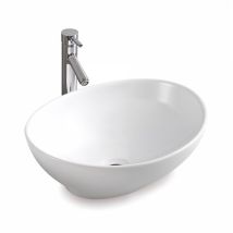 Stilform - Park Waschbecken in Brillant Weiß aus feinster Keramik als Aufsatzwaschbecken ohne Hahnloch 400 x 340 x 145 mm