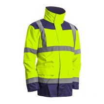 Coverguard - 4-in-1-Parka Kanata High Visibility Gelb/Marine Größe l