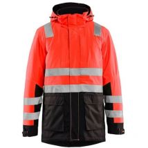 Parka de travail hiver haute visibilité 4495 - Rouge fluo/Noir xxxl